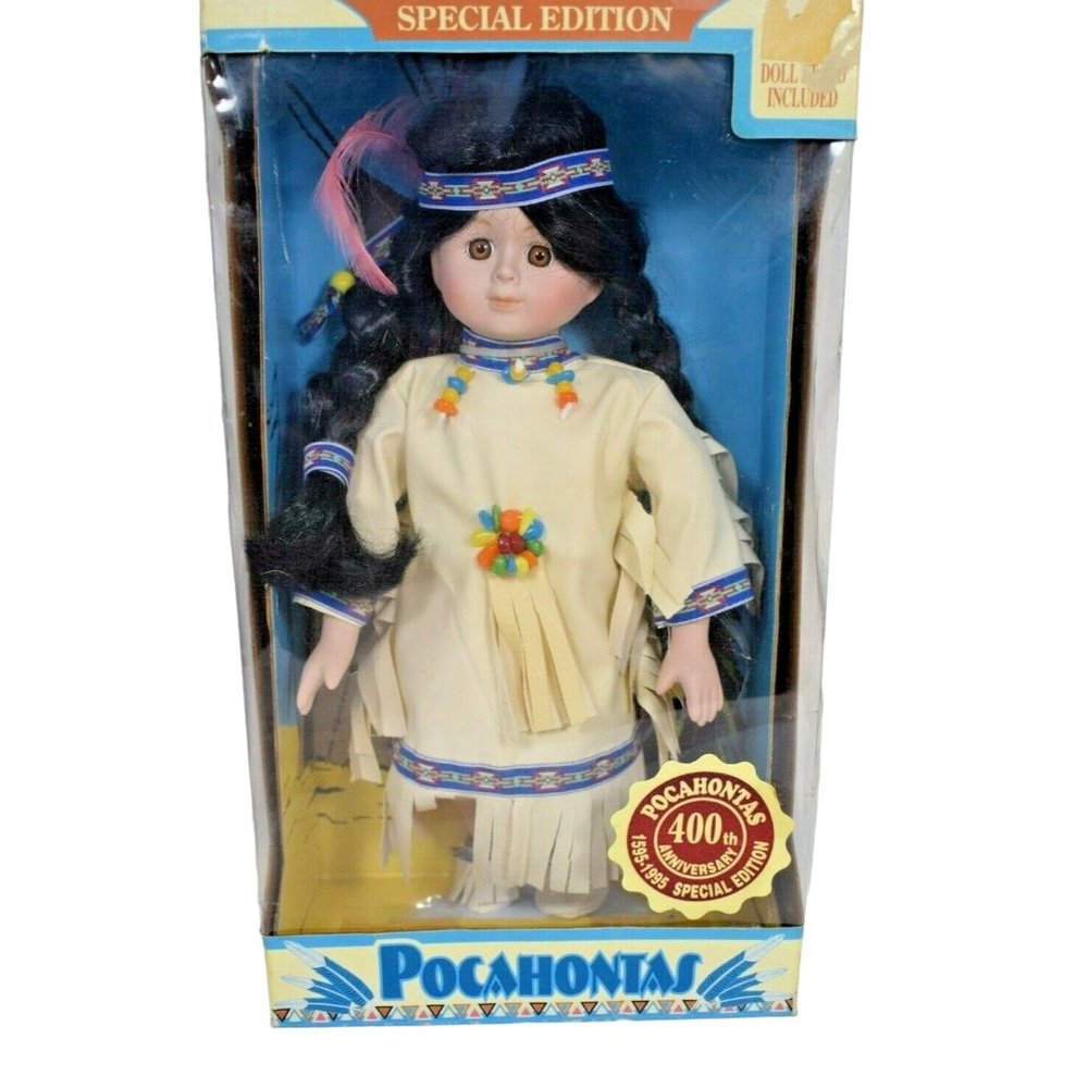 DanDee Pocahontas Fine Porcelain Doll 400th Anniversary Special Edition
